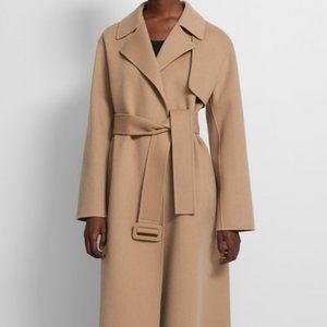 Theory Wrap Trench Coat in Double-Face Wool-Cashmere